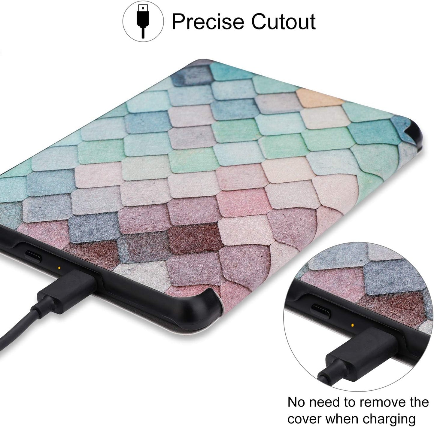 Case for Kindle Paperwhite 10Th Generation-2018, Slim PU Leather Case Smart Auto Wake/Sleep Cover Only Fits 2018 All-New Kindle Paperwhite 10Th Gen (Model No. PQ94WIF), Diamond